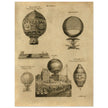 Early balloon ascensions in France. XVIII Century illustration drawing.