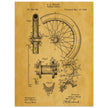 Vehicle whell patent illustration. Vintage drawing .