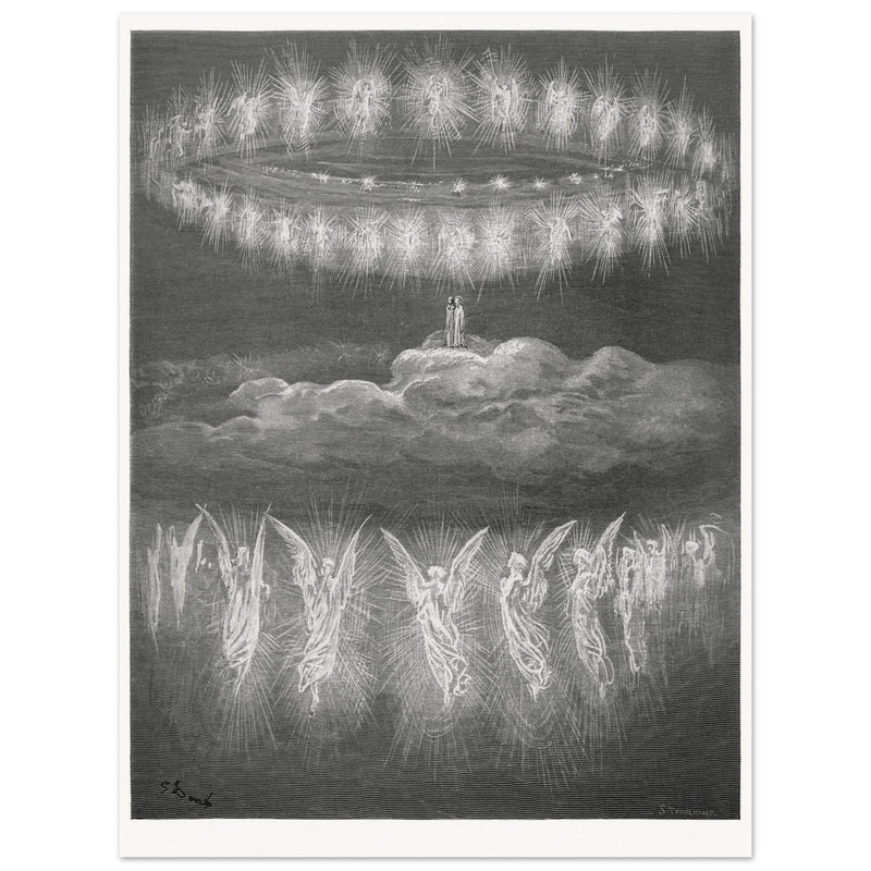 Gustave Dore illustration for The Divine Comedy by Dante Alighieri.  The Sun Glorified Souls. Paradise.