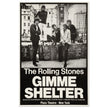 The Rolling Stones music promo poster for Gimme Shelter film at the Plaza Theatre in New York.