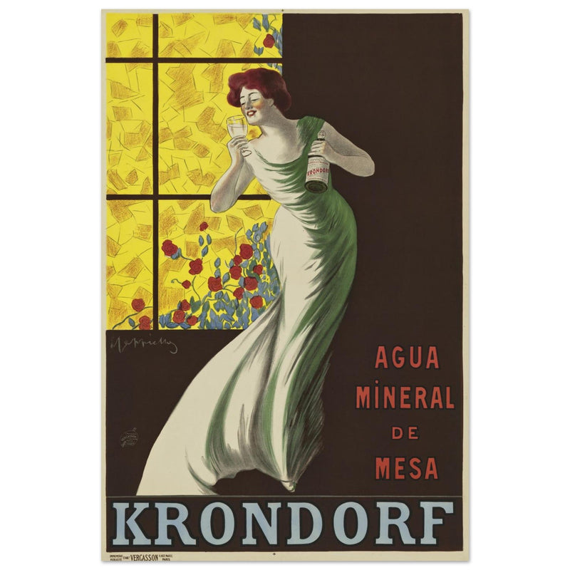 Krondorf mineral water vintage advertising poster by Leonetto Cappiello.