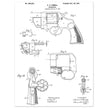 Vintage revolver patent by C P O'Neill.