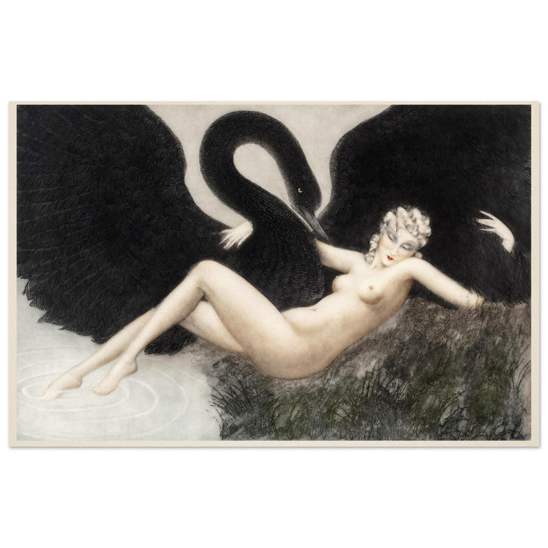 Leda and the Swan, 1934 by Louis Icart vintage illustration.