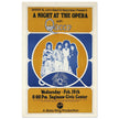 Queen a Night at the Opera concert poster. Performance at the Saginaw Civic Center in 1976.