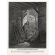 Gustave Dore The Bible engraving print . Jesus at the house of Martha and Mary .