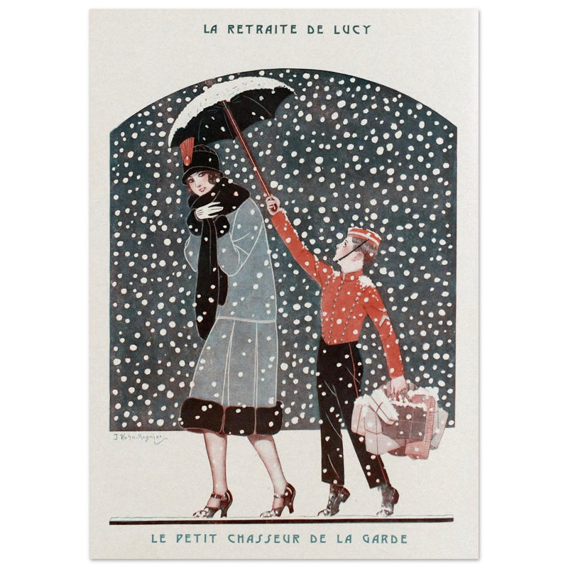 La retraite de Lucy ( The portrait of Lucy ) vintage illustration for Fantasio by Khun Regnier.