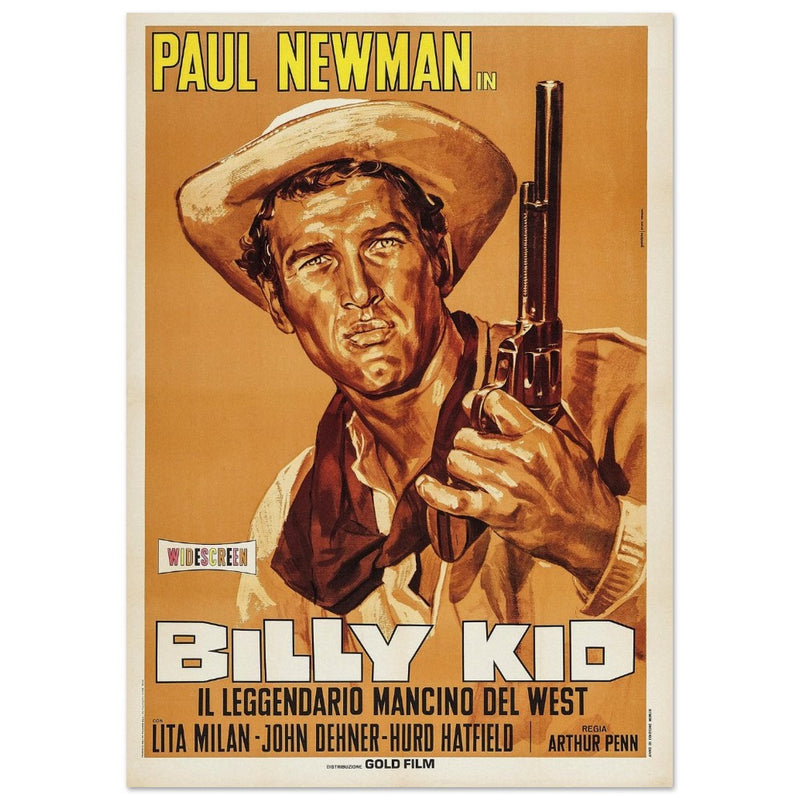 Billy Kid italian poster staring Paul Newman movie poster.