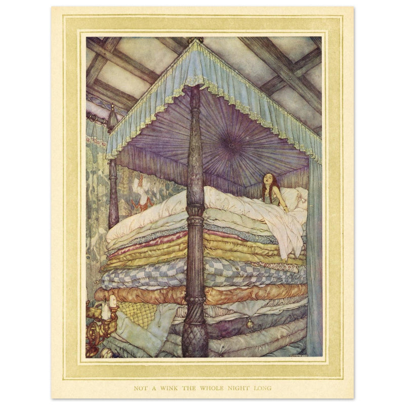 The Real Princess bu Edmund Dulac. After a fairy tale by Hans Andersen.