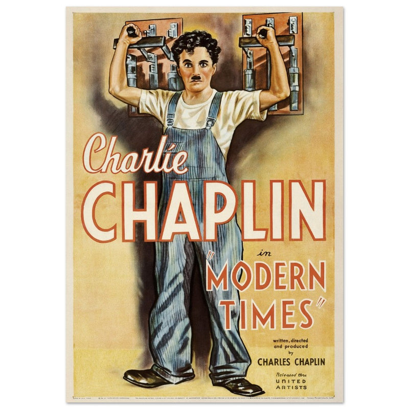 Charlie Chaplin Modern Times movie poster.