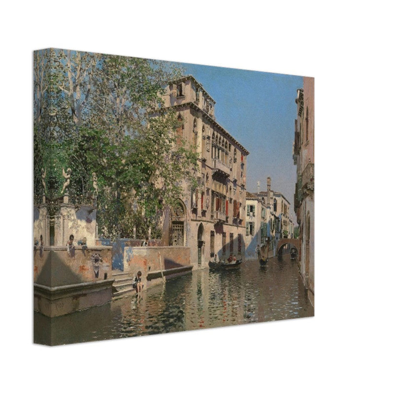 A canal in Venice by Martin Ricoca 1875. Italy .