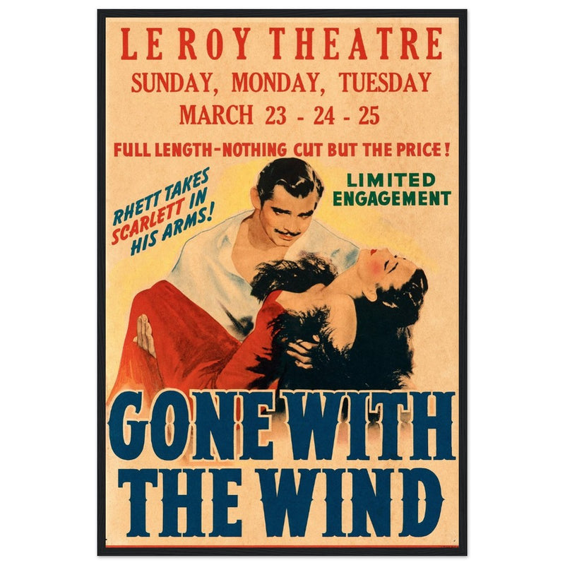 Gone with the wind movie poster.