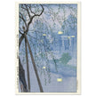 The edge of Shinobazu Pond during a foggy evening by Kasamatsu Shiro