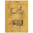 Motor Vehicle patent drawing by James Frank Duryea.