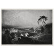 John Martin Paradise Lost Heaven – the Rivers of Bliss. Vintage mezzotint engraving .