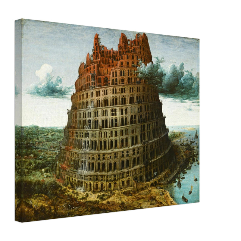 The Tower of Babel by Pieter Bruegel the Elder 1568. Old painting reproduction