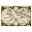 Ancient world map. Vintage double hemisphere cartography by Daniel Stoopendaal .
