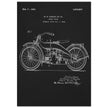 Vintage motorcycle patent by William S Harley founder of harley davidson.