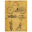 vintage motorcycle patent by G. M Holley.