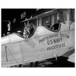 Police dog disguised as a pilot at the Naval Air Station