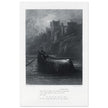Gustave Dore illustration .The Body of Elaine on its way to King Arthur's Palace. Idylls of the King by Alfred Tennyson.