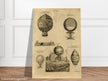 Early balloon ascensions in France. XVIII Century illustration drawing.