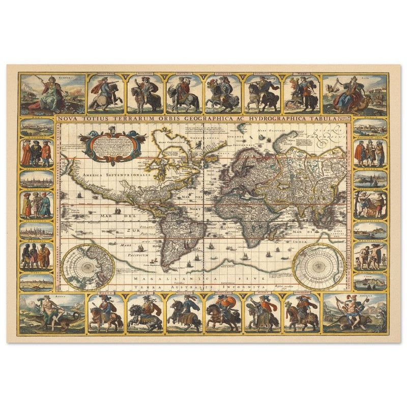 1652 Old World map Nova Totius Terrarum Orbis geographica ac hydrographica tabula by Nicolaes Visscher