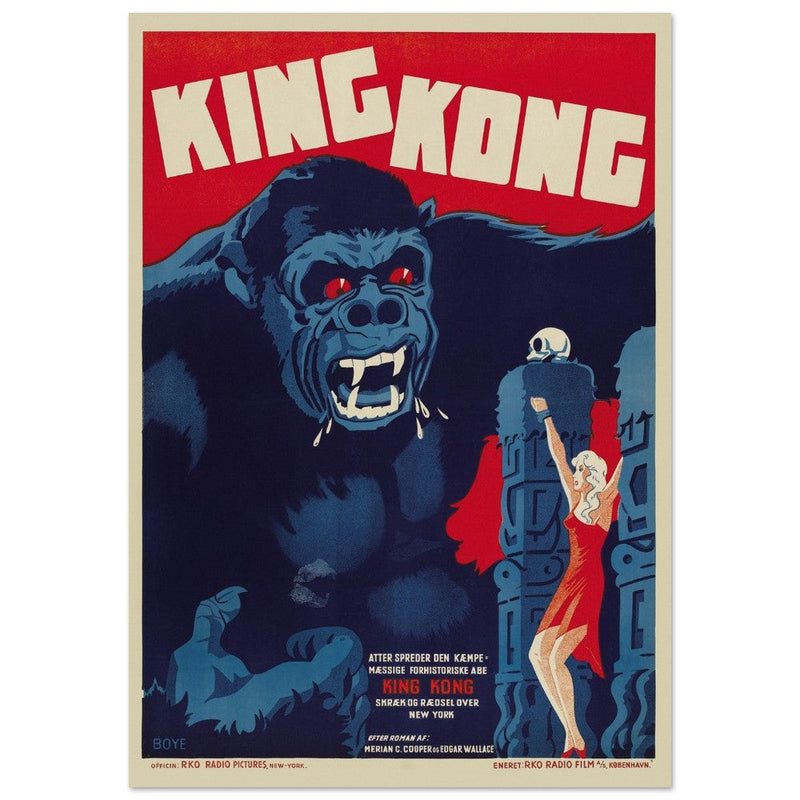 King Kong movie poster. Danish version.