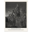 Gustave Dore The Bible engraving print . The Wise men guided by the star illustration.