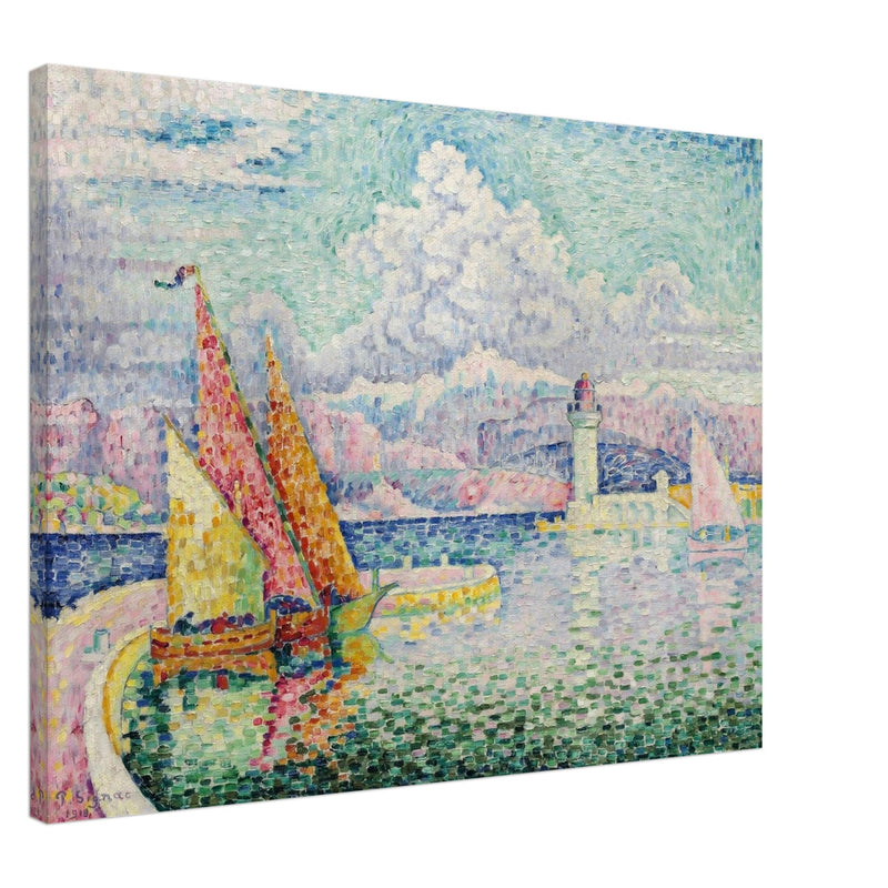 Paul Signac Le Musior (Port d'Antibes) Pierhead painting