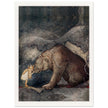 John Bauer the little princess and the bear vintage illustration . From the fairy tale Bella's Glorious Adventure.