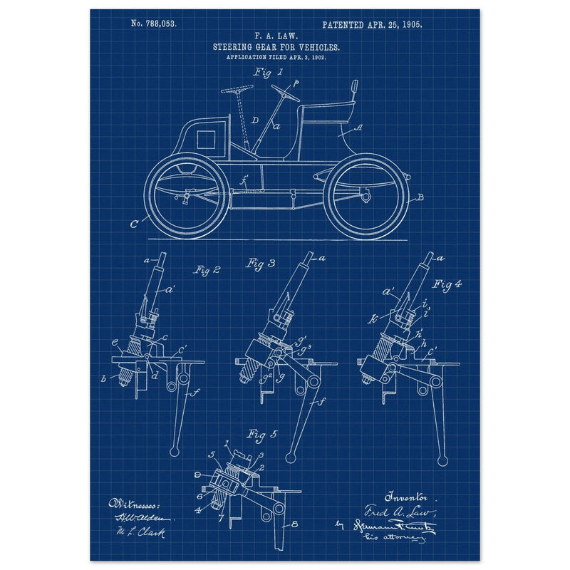 Steering Gear for vehicles patent illustration.