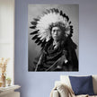 James A. Garfield, Chief of Apaches. Black and white portrair  of a native american leader