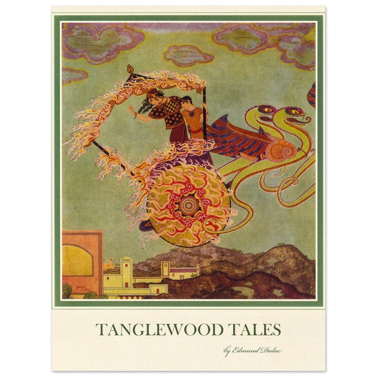 Edmund Dulac Tanglewood Tales illustration. Myth of Phaeton driving the chariot of the sun.