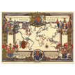 The Commonwealth of Nations or British Empire old poster. Antique vintage print reproduction of 1937