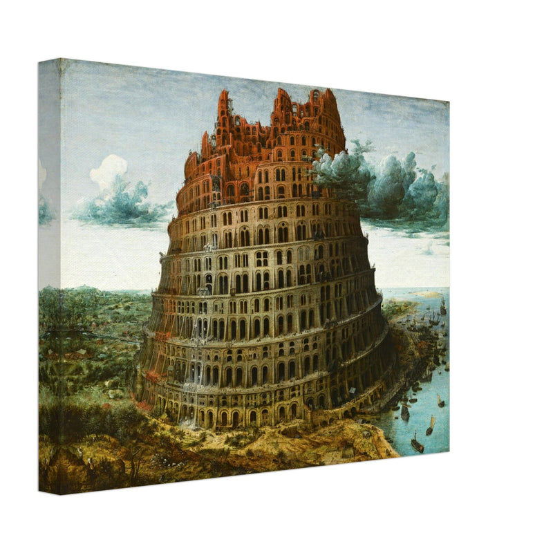 The Tower of Babel by Pieter Bruegel the Elder 1568. Old painting reproduction