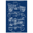 Motor Vehicle patent. Vintage car illustration.