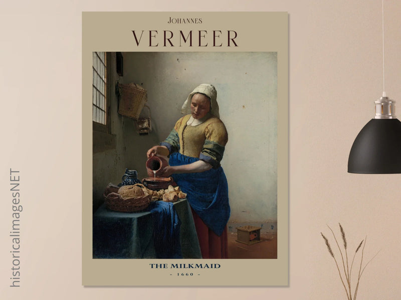 The milkmaid by Johannes Vermeer poster