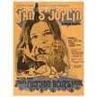 Janis Joplin music vintage concert poster . Performance in Oklahoma City 1969 with James Cotton Blues band