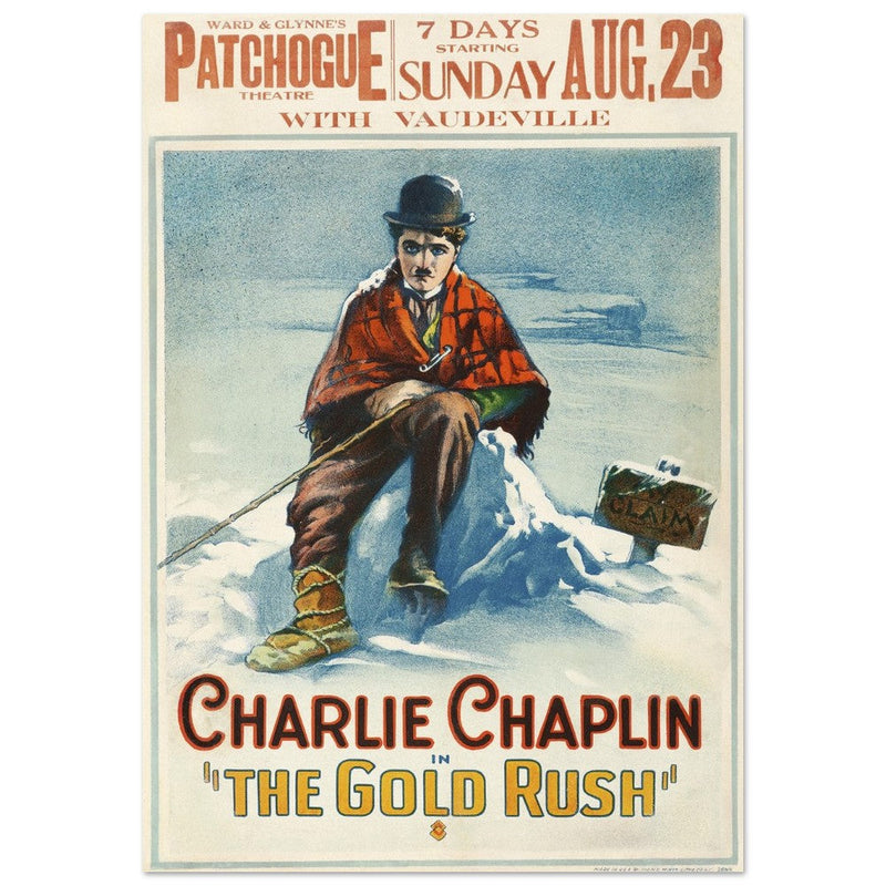Charlie Chaplin The Gold Rush movie poster.