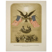 The American Declaration of Independence illustrated in 1861.  reproduction
