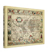 Ancient old world map 1638. Noua totius terrarum orbis geographica ac hydrographica tabula by Willem Janszoon Blaeu