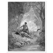 Gustave Dore Paradise Lost engraving . Adam and Eve in Eden.