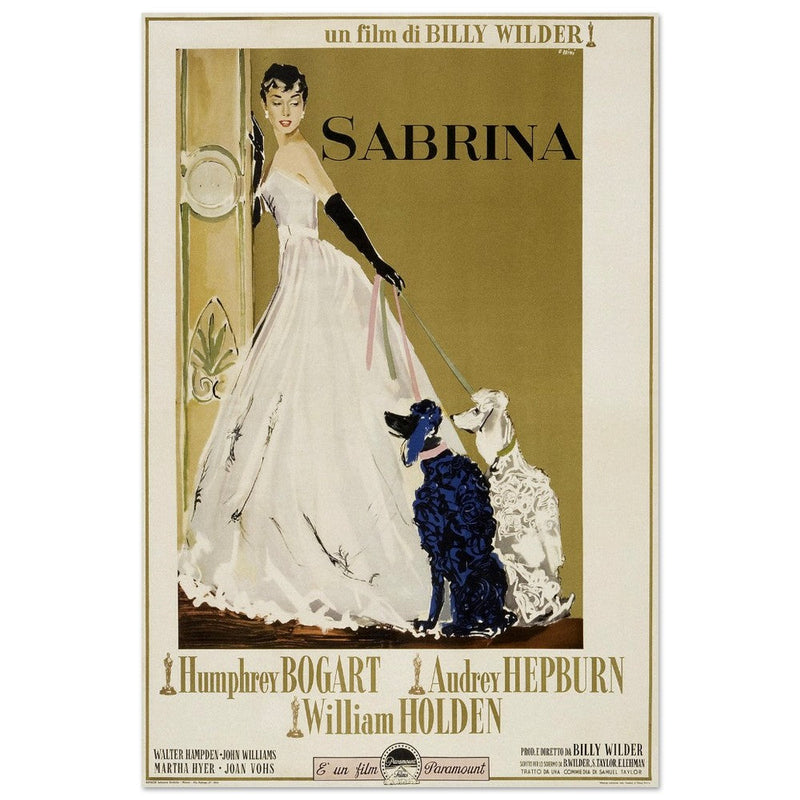 Sabrina with Audrey Hepburn movie poster.