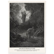 Gustave Dore The Bible engraving print . Adam and Eve driven out from Eden.