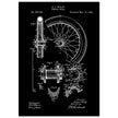 Vehicle whell patent illustration. Vintage drawing .