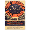 Jimi Hendrix experience vintage music poster . Washington Hilton performance in 1968.