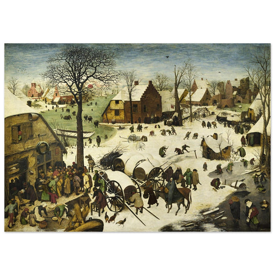 The Census at Bethlehem painting by Pieter Bruegel The Elder.