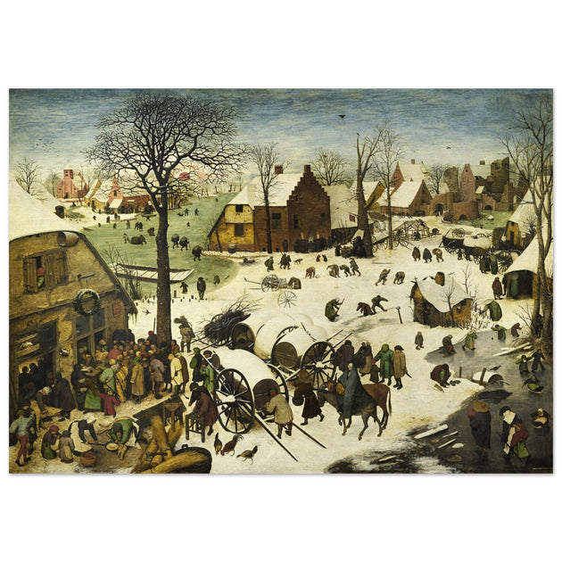 The Census at Bethlehem painting by Pieter Bruegel The Elder.