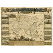 Vintage historic map of Asia by Nicolaes Visscher XVII century.