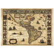 America antique map by Willem Janszoon.